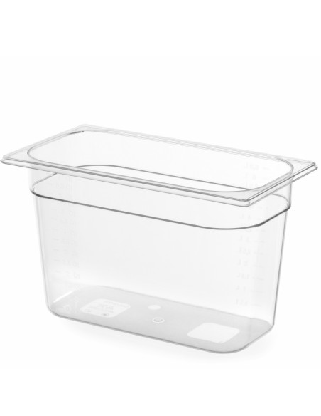 Skaidrus polikarbonatinis GN konteineris GN 1/3 h 100 mm - Hendi 861523