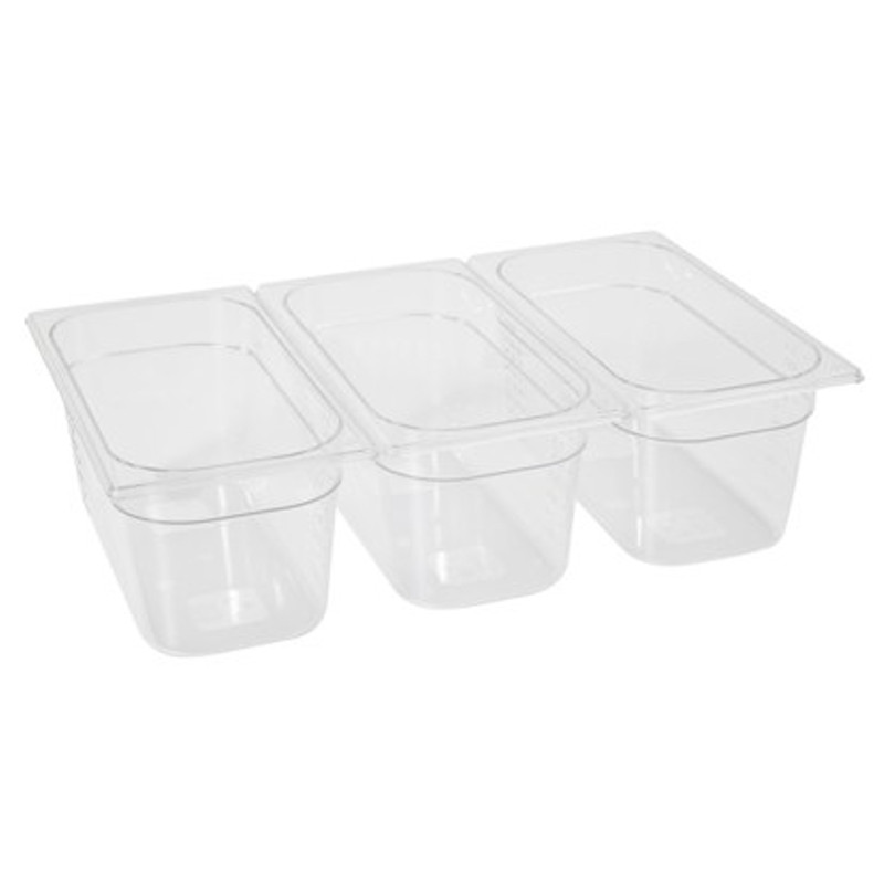 Skaidrus polikarbonatinis GN konteineris GN 1/3 h 100 mm - Hendi 861523