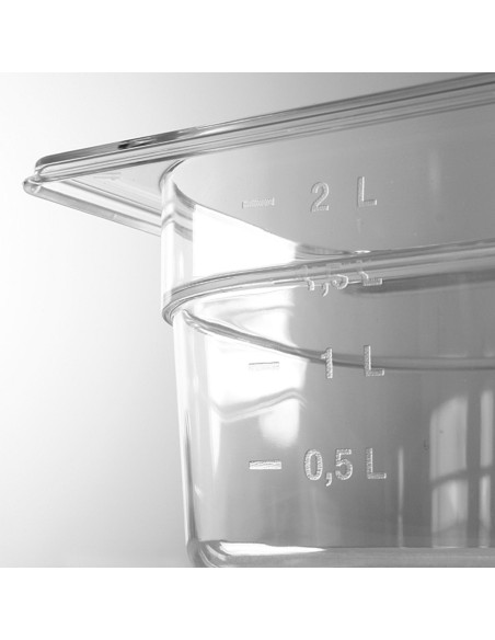 Skaidrus polikarbonatinis GN konteineris GN 1/3 h 100 mm - Hendi 861523