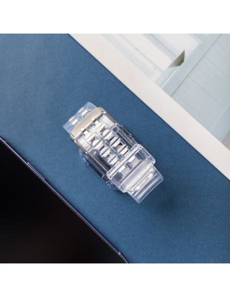 Dirželio šviesos rinkinys Silikono juostos apyrankės apyrankės dėklas laikrodžiui 3 38 mm / laikrodžiui 2 38 mm mėlynas