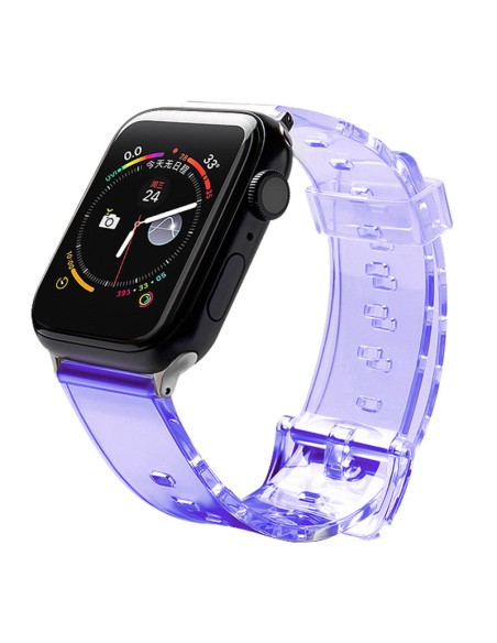 Lengvos silikoninės juostos apyrankės apyrankės laikrodžiui 6/ 5/ 4/ 3/ 2 (44mm/ 42mm) Violetinė Lengvos silikoninės juostos apyrankės apyrankės laikrodžiui 6/ 5/ 4/ 3/ 2 (44mm/ 42mm) Violetinė