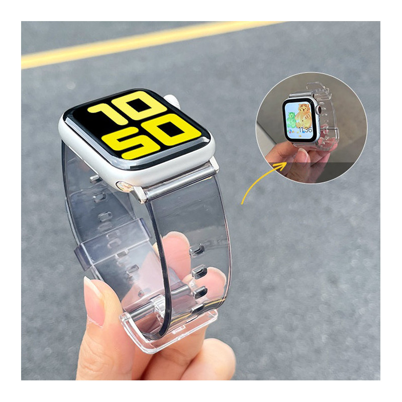 Lengvos silikoninės juostos apyrankės apyrankės laikrodžiui 6 / 5 / 4 / 3 / 2 / SE (40 mm / 38 mm) Juoda