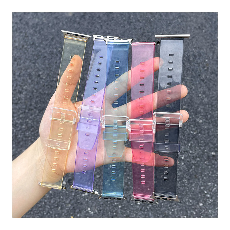 Lengvos silikoninės juostos apyrankės apyrankės laikrodžiui 6 / 5 / 4 / 3 / 2 / SE (40 mm / 38 mm) Juoda