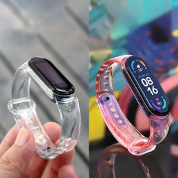 Pakaitinė silikoninė apyrankės apyrankė apyrankė skirta Xiaomi Mi Band 6/ 5 Blue