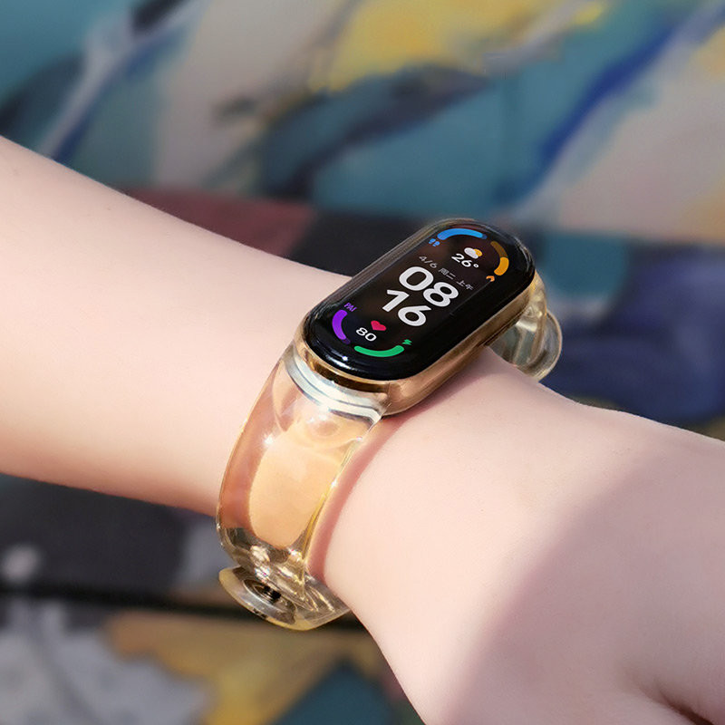 Pakaitinė silikoninė apyrankės apyrankė apyrankė skirta Xiaomi Mi Band 6/ 5 Blue