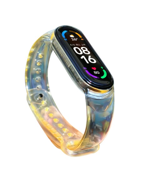 Keičiama silikoninė apyrankės apyrankė apyrankė skirta Xiaomi Mi Band 6/ 5 Yellow Keičiama silikoninė apyrankės apyrankė apyrankė skirta Xiaomi Mi Band 6/ 5 Yellow