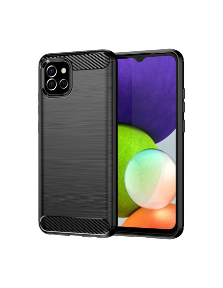 Carbon Case lankstus dangtelis Samsung A03S EU (166.5) juodas Carbon Case lankstus dangtelis Samsung A03S EU (166.5) juodas