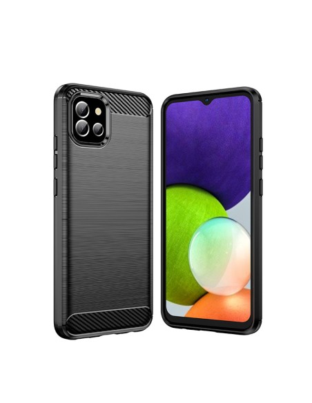 Carbon Case lankstus dangtelis Samsung A03S EU (166.5) juodas Carbon Case lankstus dangtelis Samsung A03S EU (166.5) juodas