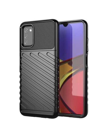 Thunder Case lankstus šarvuotas dėklas Samsung Galaxy A03s juodas