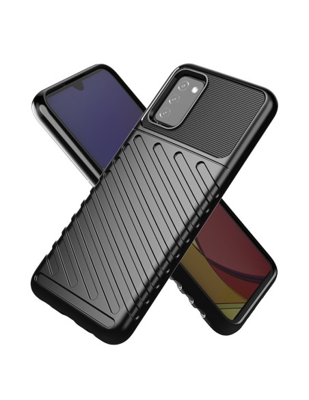 Thunder Case lankstus šarvuotas dėklas Samsung Galaxy A03s juodas