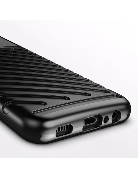 Thunder Case lankstus šarvuotas dėklas Samsung Galaxy A03s juodas