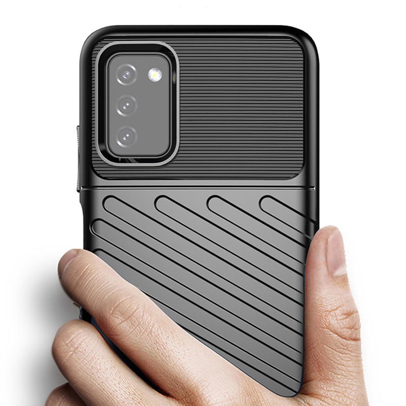 Thunder Case lankstus šarvuotas dėklas Samsung Galaxy A03s juodas