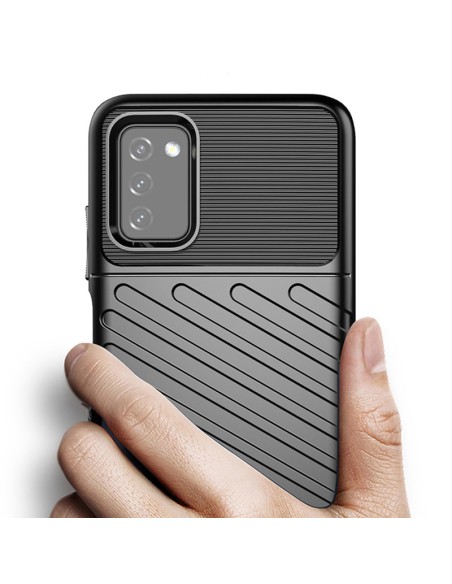 Thunder Case lankstus šarvuotas dėklas Samsung Galaxy A03s juodas