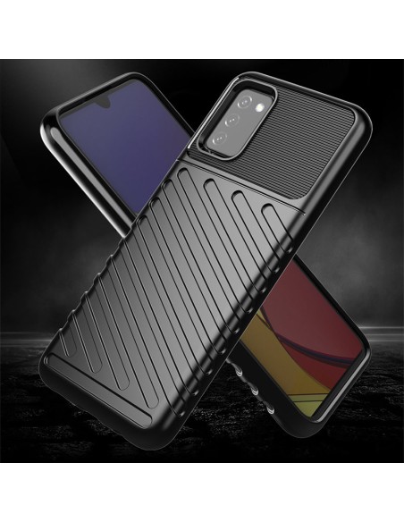 Thunder Case lankstus šarvuotas dėklas Samsung Galaxy A03s juodas
