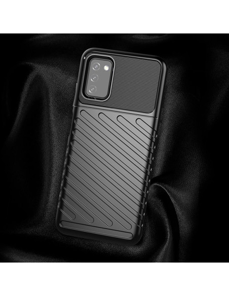 Thunder Case lankstus šarvuotas dėklas Samsung Galaxy A03s juodas