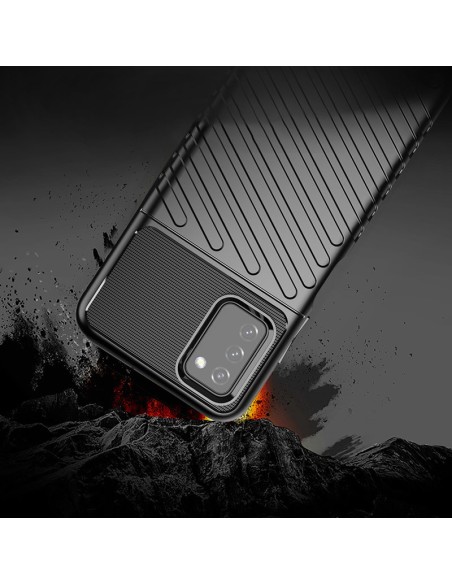 Thunder Case lankstus šarvuotas dėklas Samsung Galaxy A03s juodas