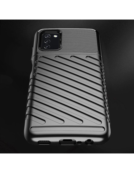 Thunder Case lankstus šarvuotas dėklas Samsung Galaxy A03s juodas
