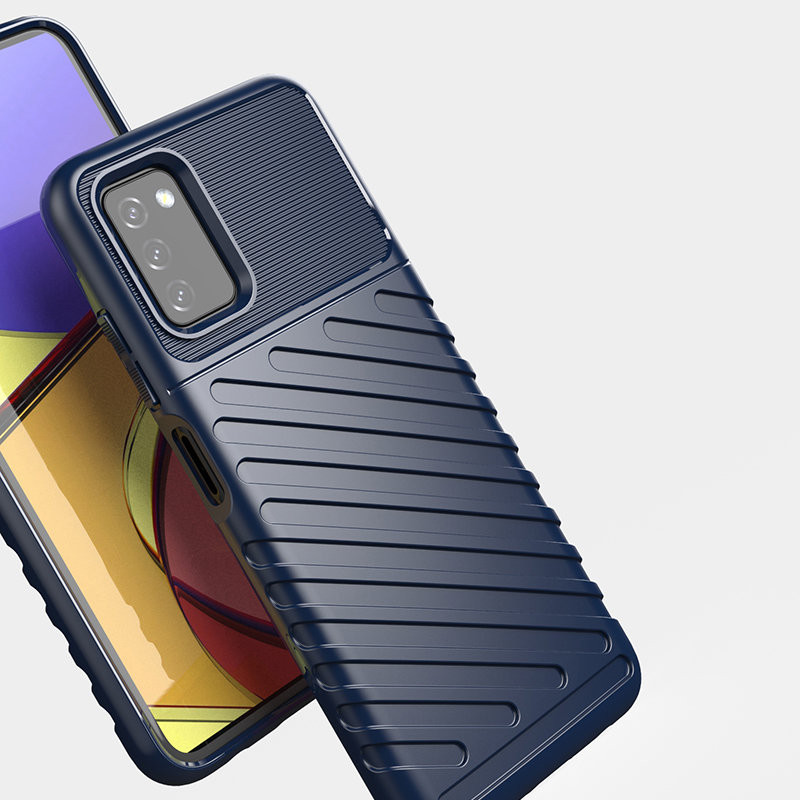 Thunder Case lankstus šarvuotas dėklas Samsung Galaxy A03s juodas