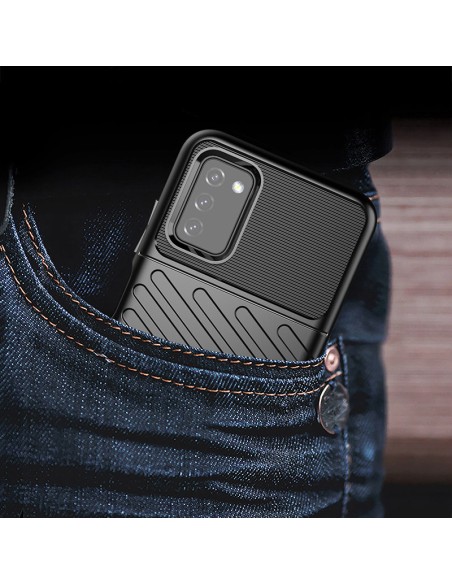 Thunder Case lankstus šarvuotas dėklas Samsung Galaxy A03s juodas