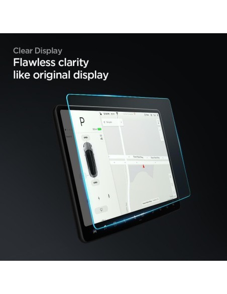 Spigen Glas.tR EZ Fit grūdintas stiklas, skirtas Tesla modeliui Y/ 3 Spigen Glas.tR EZ Fit grūdintas stiklas, skirtas Tesla modeliui Y/ 3