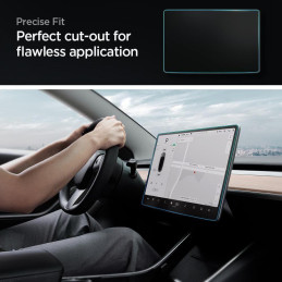 Spigen Glas.tR EZ Fit grūdintas stiklas, skirtas Tesla modeliui Y/ 3