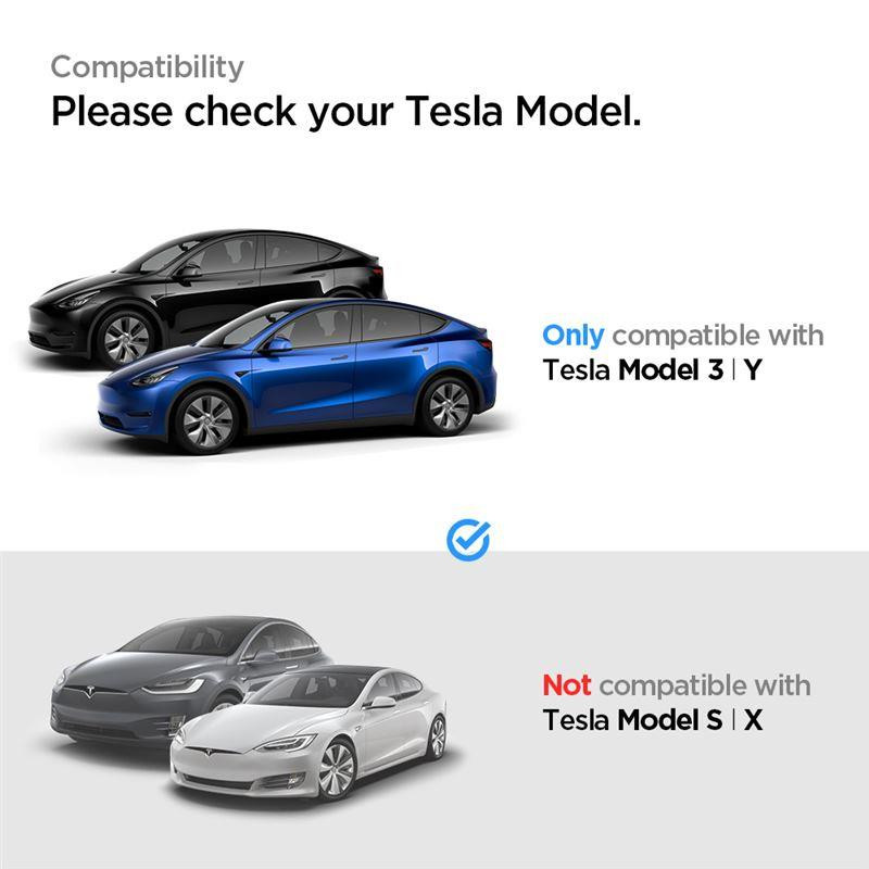 Spigen Glas.tR EZ Fit grūdintas stiklas, skirtas Tesla modeliui Y/ 3