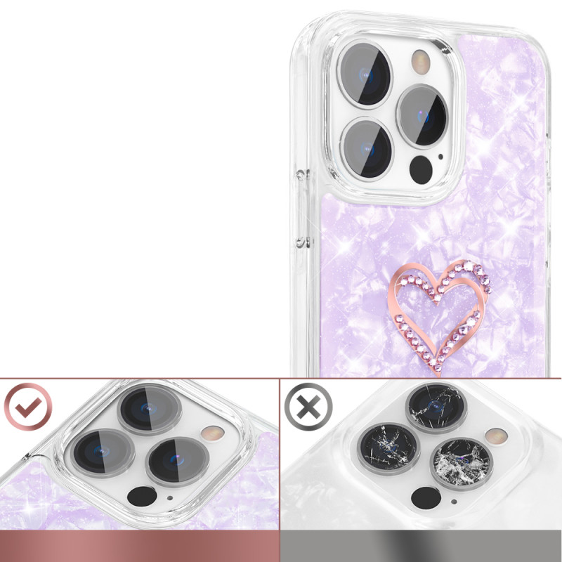 Kingxbar Epoxy Series dėklas su Swarovski Crystals iPhone 13 Pro violetiniu