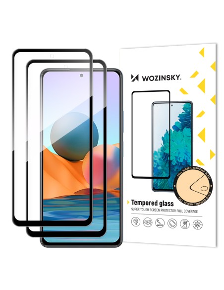 Wozinsky rinkinys 2x super patvarus Full Glue grūdintas stiklas su rėmeliu Case Friendly Xiaomi Redmi Note 12 Pro+ / Not...