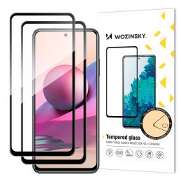 Wozinsky rinkinys iš 2x Super patvarus viso klijais grūdinto stiklo viso ekrano su rėmeliu patogiu dėklu Xiaomi Redmi No...