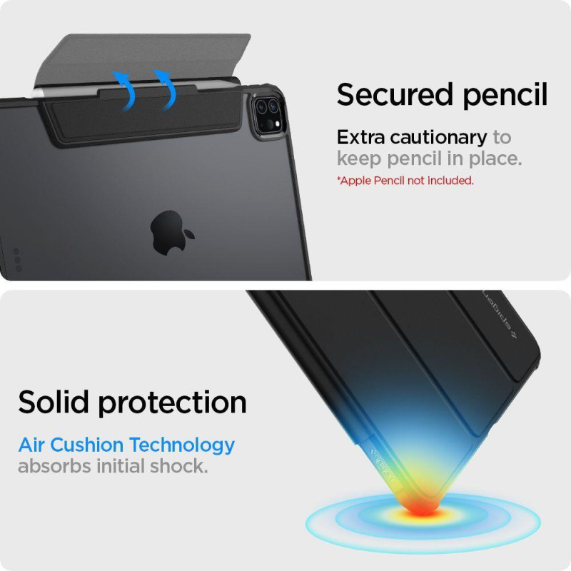 Spigen Ultra Hybrid Pro dėklas, skirtas iPad Pro 11& 39 & 39 2020 / 2021 / 2022 - juodas