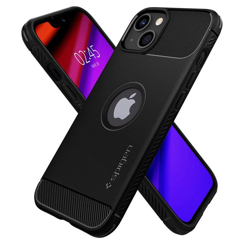 Spigen Rugged Armor dėklas iPhone 13 - matinė juoda