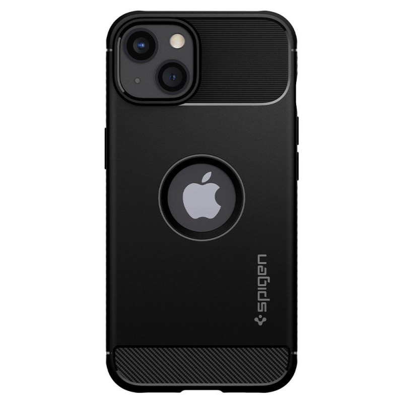 Spigen Rugged Armor dėklas iPhone 13 mini - matinė juoda