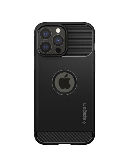 Spigen Rugged Armor dėklas, skirtas iPhone 13 Pro Max - matinė juoda
