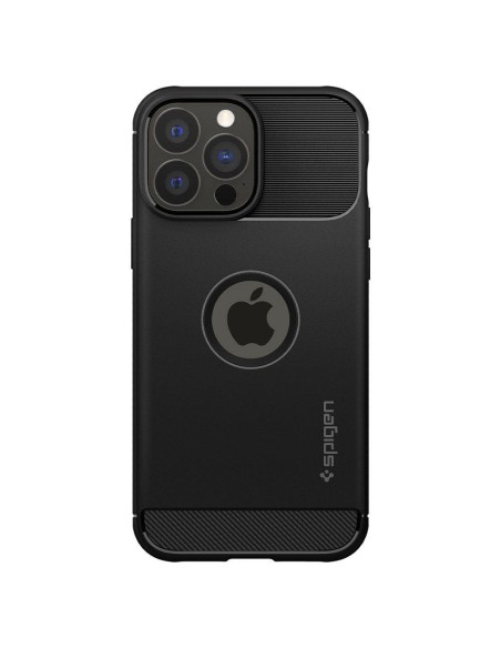 Spigen Rugged Armor dėklas, skirtas iPhone 13 Pro Max - matinė juoda