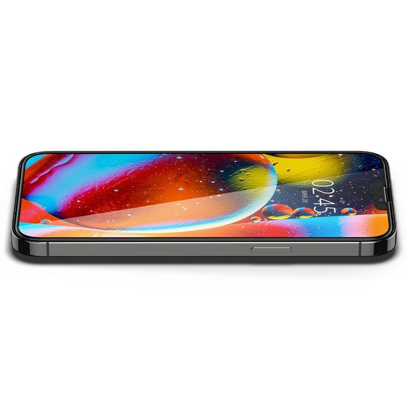Spigen Glass FC grūdintas stiklas skirtas iPhone 13 Pro Max / 14 Plus - juodas