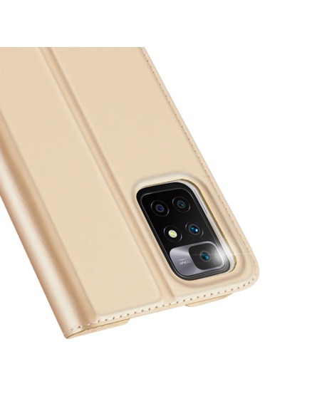 Dux Ducis Skin Pro dėklo dėklo dangtelis su atvartu Xiaomi Redmi 10 aukso Dux Ducis Skin Pro dėklo dėklo dangtelis su atvartu Xiaomi Redmi 10 aukso