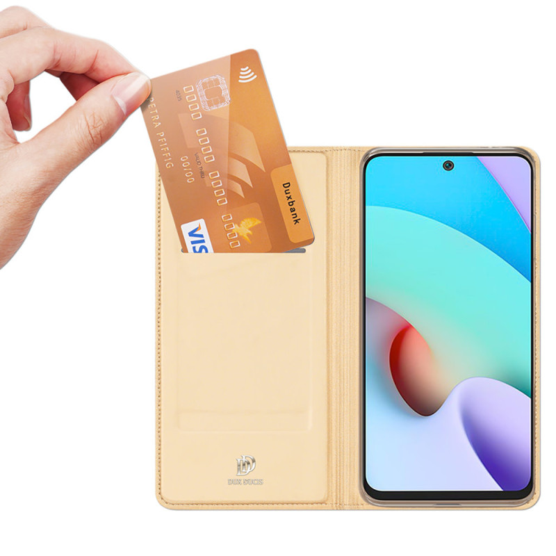 Dux Ducis Skin Pro dėklo dėklo dangtelis su atvartu Xiaomi Redmi 10 aukso
