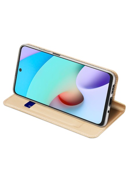 Dux Ducis Skin Pro dėklo dėklo dangtelis su atvartu Xiaomi Redmi 10 aukso Dux Ducis Skin Pro dėklo dėklo dangtelis su atvartu Xiaomi Redmi 10 aukso
