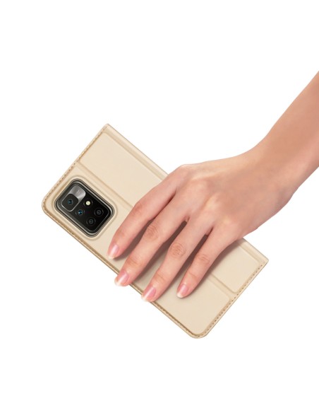 Dux Ducis Skin Pro dėklo dėklo dangtelis su atvartu Xiaomi Redmi 10 aukso Dux Ducis Skin Pro dėklo dėklo dangtelis su atvartu Xiaomi Redmi 10 aukso