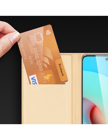 Dux Ducis Skin Pro dėklo dėklo dangtelis su atvartu Xiaomi Redmi 10 aukso Dux Ducis Skin Pro dėklo dėklo dangtelis su atvartu Xiaomi Redmi 10 aukso