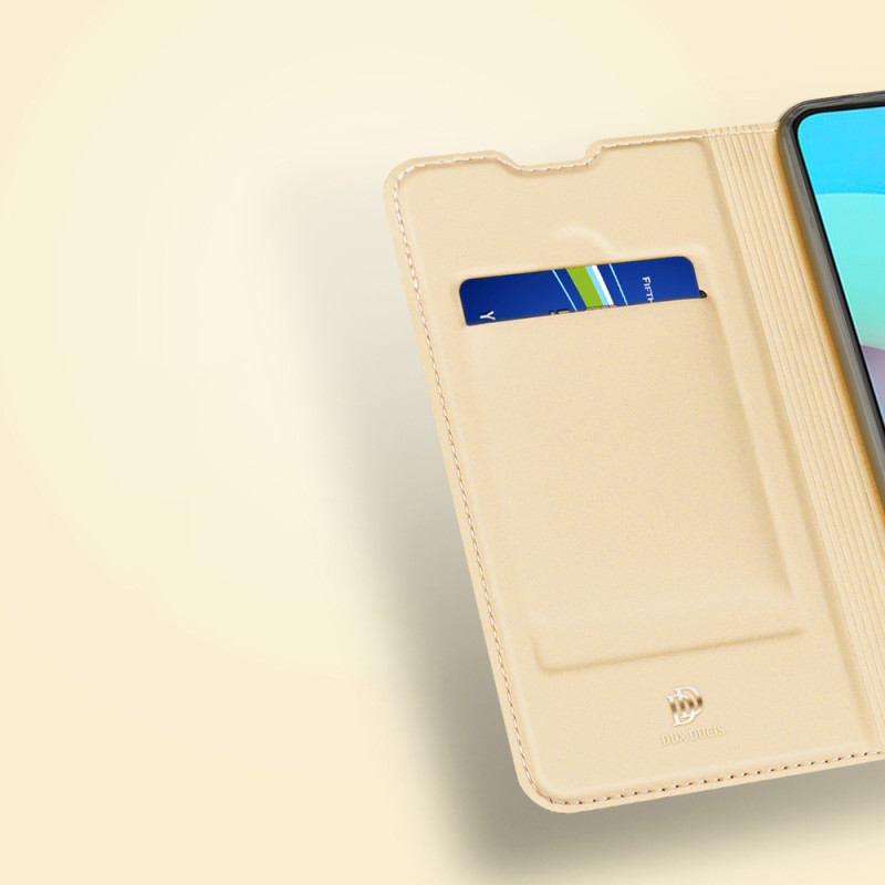 Dux Ducis Skin Pro dėklo dėklo dangtelis su atvartu Xiaomi Redmi 10 aukso