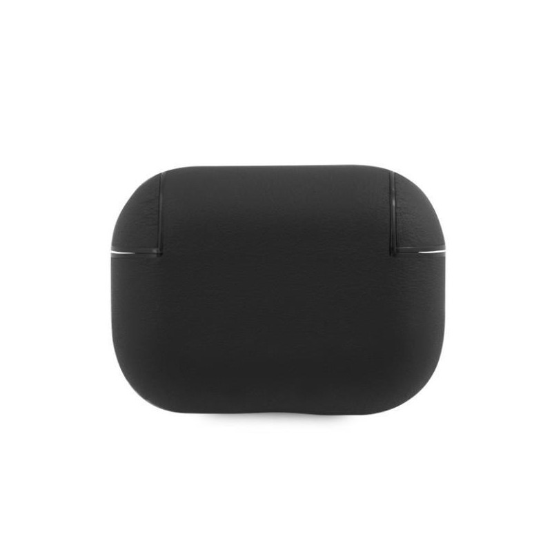 BMW tikros odos sidabrinis logotipo dėklas, skirtas AirPods Pro - juodas