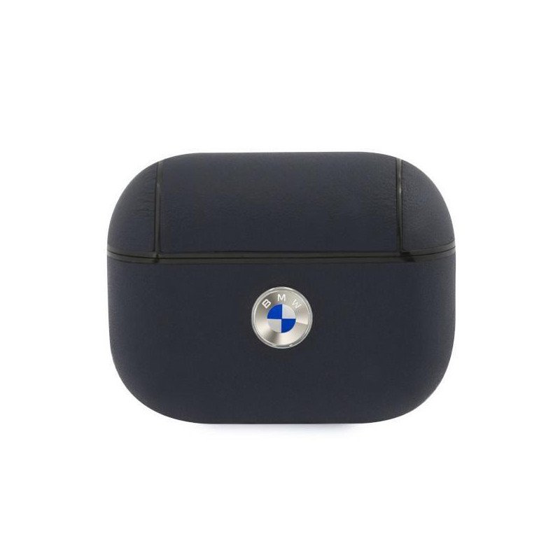 BMW tikros odos sidabrinis logotipo dėklas, skirtas AirPods Pro - tamsiai mėlynas BMW tikros odos sidabrinis logotipo dėklas, skirtas AirPods Pro - tamsiai mėlynas