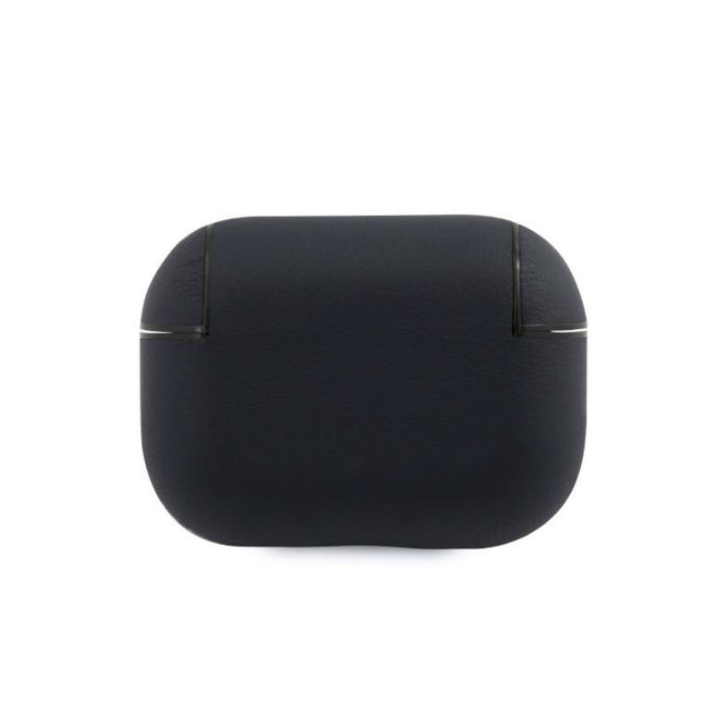 BMW tikros odos sidabrinis logotipo dėklas, skirtas AirPods Pro - tamsiai mėlynas