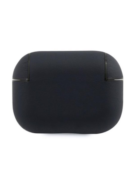 BMW tikros odos sidabrinis logotipo dėklas, skirtas AirPods Pro - tamsiai mėlynas