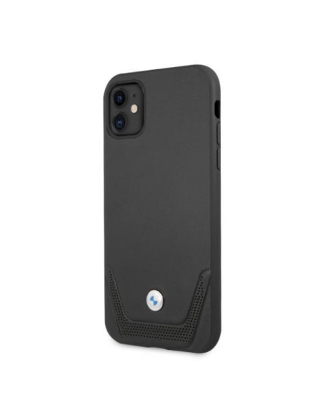 BMW odinis perforuotas dėklas iPhone 11 / Xr - juodas