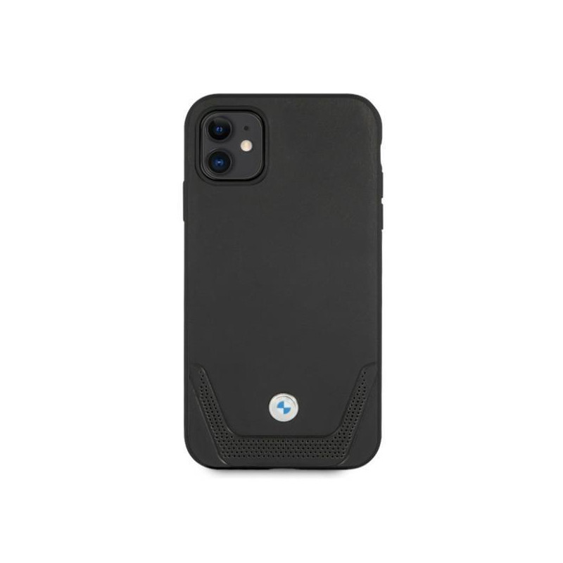 BMW odinis perforuotas dėklas iPhone 11 / Xr - juodas