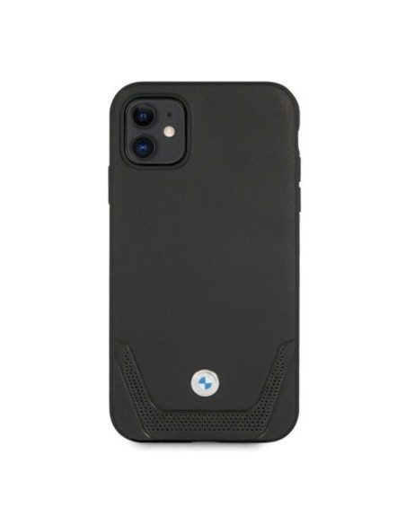 BMW odinis perforuotas dėklas iPhone 11 / Xr - juodas