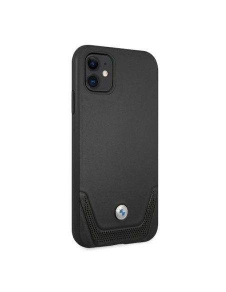 BMW odinis perforuotas dėklas iPhone 11 / Xr - juodas