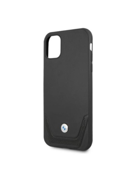 BMW odinis perforuotas dėklas iPhone 11 / Xr - juodas